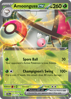 Amoonguss ex, Journey Together #11, Pokémon TCG card