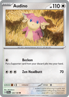 Audino, Journey Together #124, Pokémon TCG card