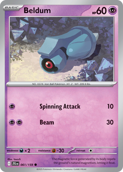 Beldum, Journey Together #61, Pokémon TCG card