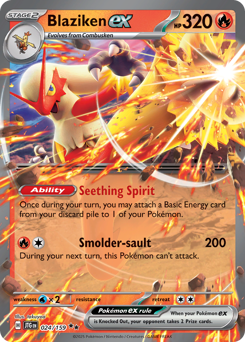 Blaziken ex, Journey Together #24, Pokémon TCG card