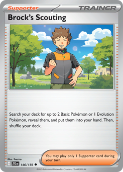 Brock's Scouting, Journey Together #146, Pokémon TCG card