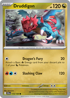 Druddigon, Journey Together #115, Pokémon TCG card
