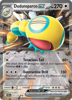 Dudunsparce ex, Journey Together #121, Pokémon TCG card