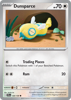 Dunsparce, Journey Together #120, Pokémon TCG card