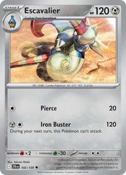 Escavalier, Journey Together #102, Pokémon TCG card