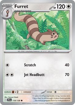 Furret, Journey Together #119, Pokémon TCG card