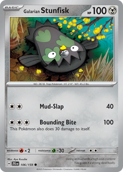 Galarian Stunfisk, Journey Together #106, Pokémon TCG card