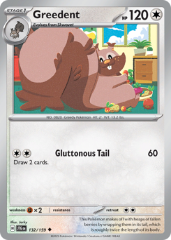 Greedent, Journey Together #132, Pokémon TCG card