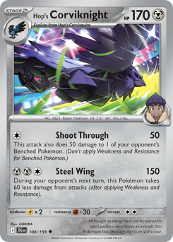 Hop's Corviknight, Journey Together #108, Pokémon TCG card