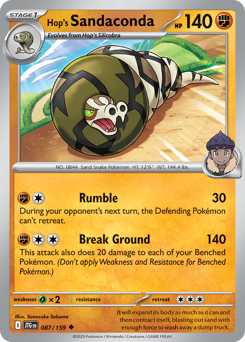 Hop's Sandaconda, Journey Together #87, Pokémon TCG card
