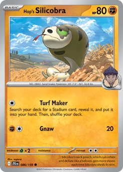 Hop's Silicobra, Journey Together #86, Pokémon TCG card