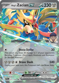 Hop's Zacian ex, Journey Together #111, Pokémon TCG card