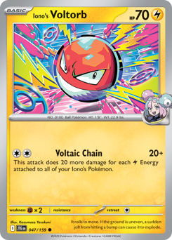 Iono's Voltorb, Journey Together #47, Pokémon TCG card