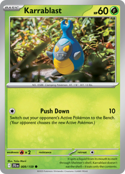 Karrablast, Journey Together #9, Pokémon TCG card