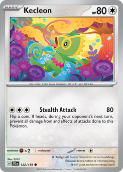 Kecleon, Journey Together #122, Pokémon TCG card