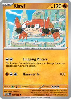 Klawf, Journey Together #90, Pokémon TCG card