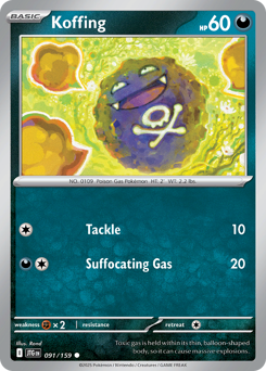 Koffing, Journey Together #91, Pokémon TCG card