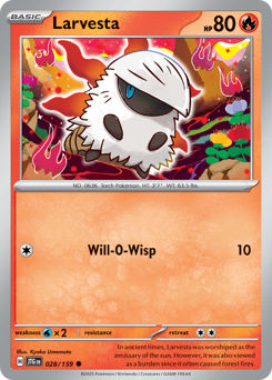 Larvesta, Journey Together #28, Pokémon TCG card