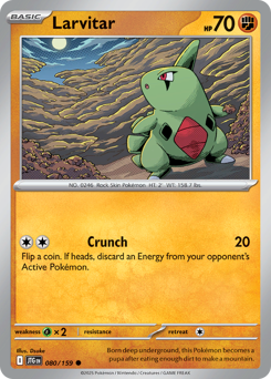 Larvitar, Journey Together #80, Pokémon TCG card