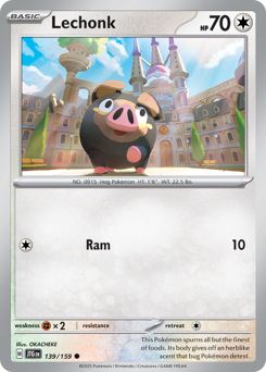 Lechonk, Journey Together #139, Pokémon TCG card