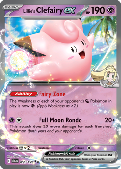 Lillie's Clefairy ex, Journey Together #56, Pokémon TCG card