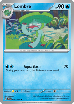 Lombre, Journey Together #36, Pokémon TCG card