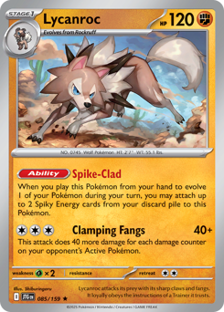 Lycanroc, Journey Together #85, Pokémon TCG card