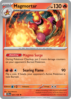 Magmortar, Journey Together #21, Pokémon TCG card
