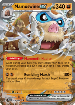 Mamoswine ex, Journey Together #79, Pokémon TCG card