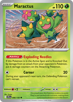 Maractus, Journey Together #8, Pokémon TCG card
