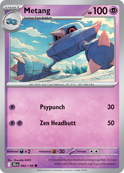 Metang, Journey Together #62, Pokémon TCG card