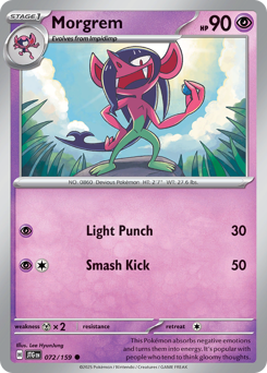 Morgrem, Journey Together #72, Pokémon TCG card