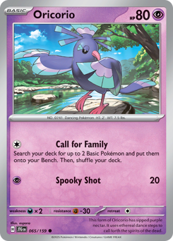 Oricorio, Journey Together #65, Pokémon TCG card