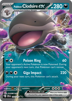 Paldean Clodsire ex, Journey Together #94, Pokémon TCG card
