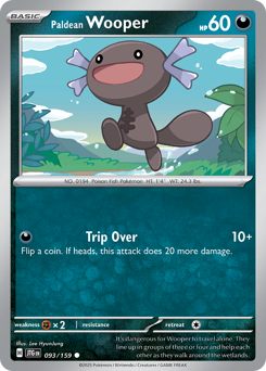 Paldean Wooper, Journey Together #93, Pokémon TCG card