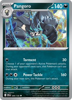 Pangoro, Journey Together #99, Pokémon TCG card