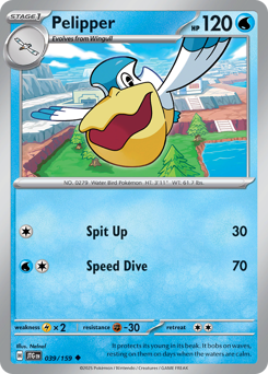 Pelipper, Journey Together #39, Pokémon TCG card