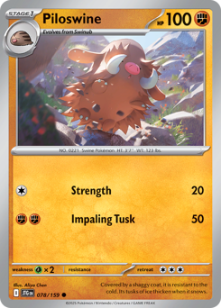 Piloswine, Journey Together #78, Pokémon TCG card