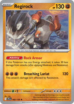 Regirock, Journey Together #82, Pokémon TCG card