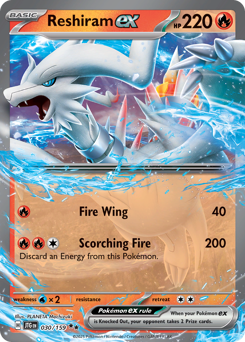 Reshiram ex, Journey Together #30, Pokémon TCG card