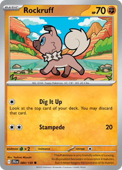 Rockruff, Journey Together #84, Pokémon TCG card
