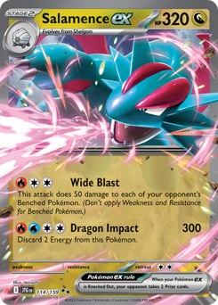 Salamence ex, Journey Together #114, Pokémon TCG card