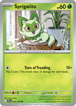 Sprigatito, Journey Together #16, Pokémon TCG card