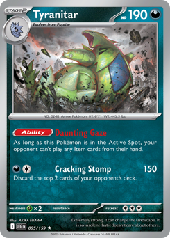 Tyranitar, Journey Together #95, Pokémon TCG card