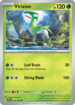 Virizion, Journey Together #15, Pokémon TCG card