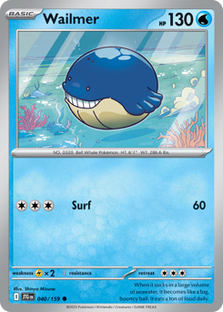 Wailmer, Journey Together #40, Pokémon TCG card