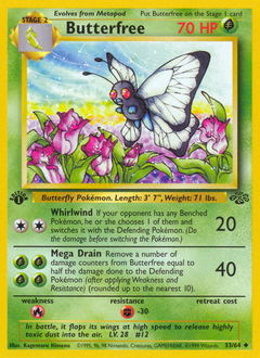Butterfree, Jungle #33, Pokémon TCG card
