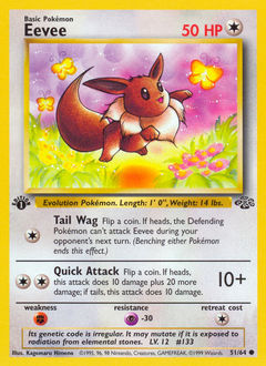 Eevee, Jungle #51, Pokémon TCG card