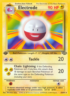 Electrode, Jungle #18, Pokémon TCG card
