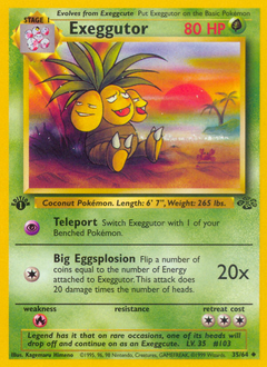 Exeggutor, Jungle #35, Pokémon TCG card